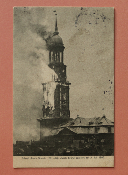 Ansichtskarte AK Hamburg 1906 Michel Michaelis Kirche Brand Katastrophe Architektur Ortsansicht